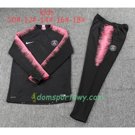 PSG Dziecięcy Komplet Bluzy Treningowe Czarny Różowy 2018-2019